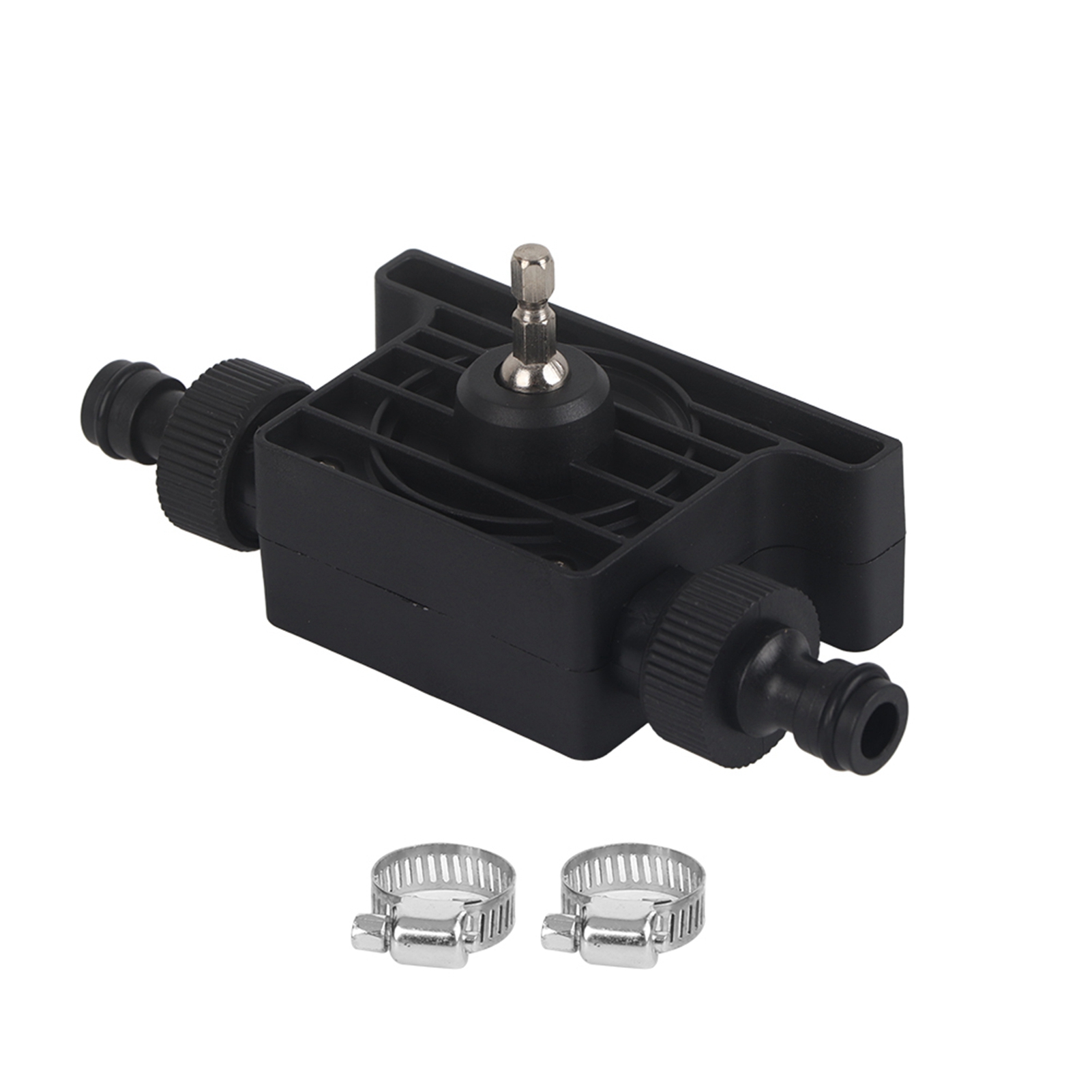 Kompakte, Tragbare Elektrische Bohrmaschine Mit Wasserbasiertem Ölantrieb Und Zweiteiligem Schwarzem Stecker.