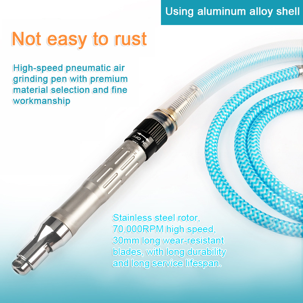 Set Aus 7 Pneumatischen Schleifern, Aluminium-schleifstift, Hohe Drehzahl Von 70.000 U/min Mit 1/4-zoll-gewindegröße.