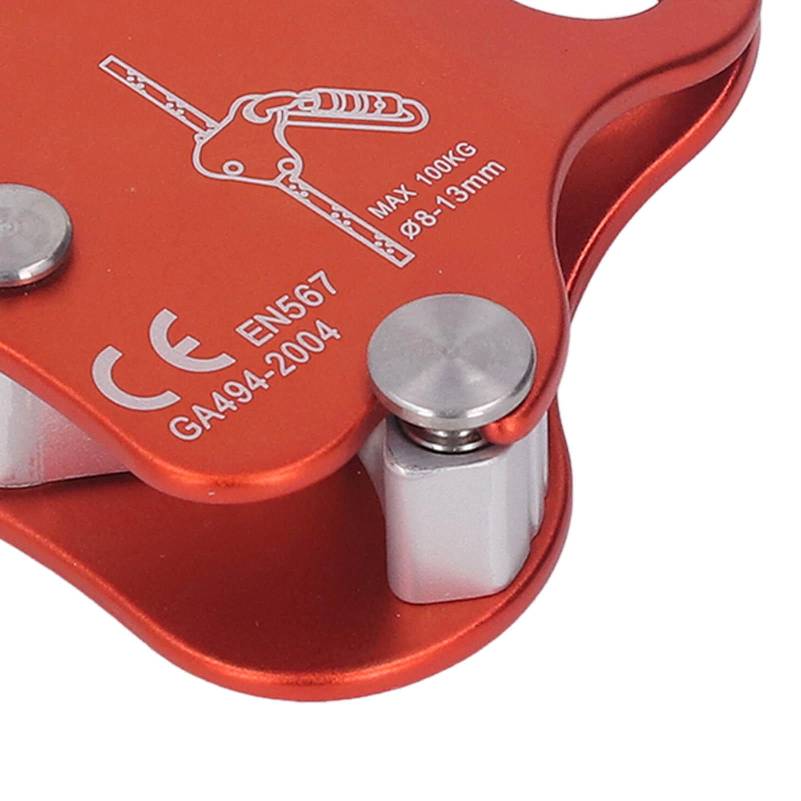 Kletterseil Aus Aluminiumlegierung, 8-13 Mm Selbstsichernder Stopper Für Outdoor-bergsteigen, Orange.