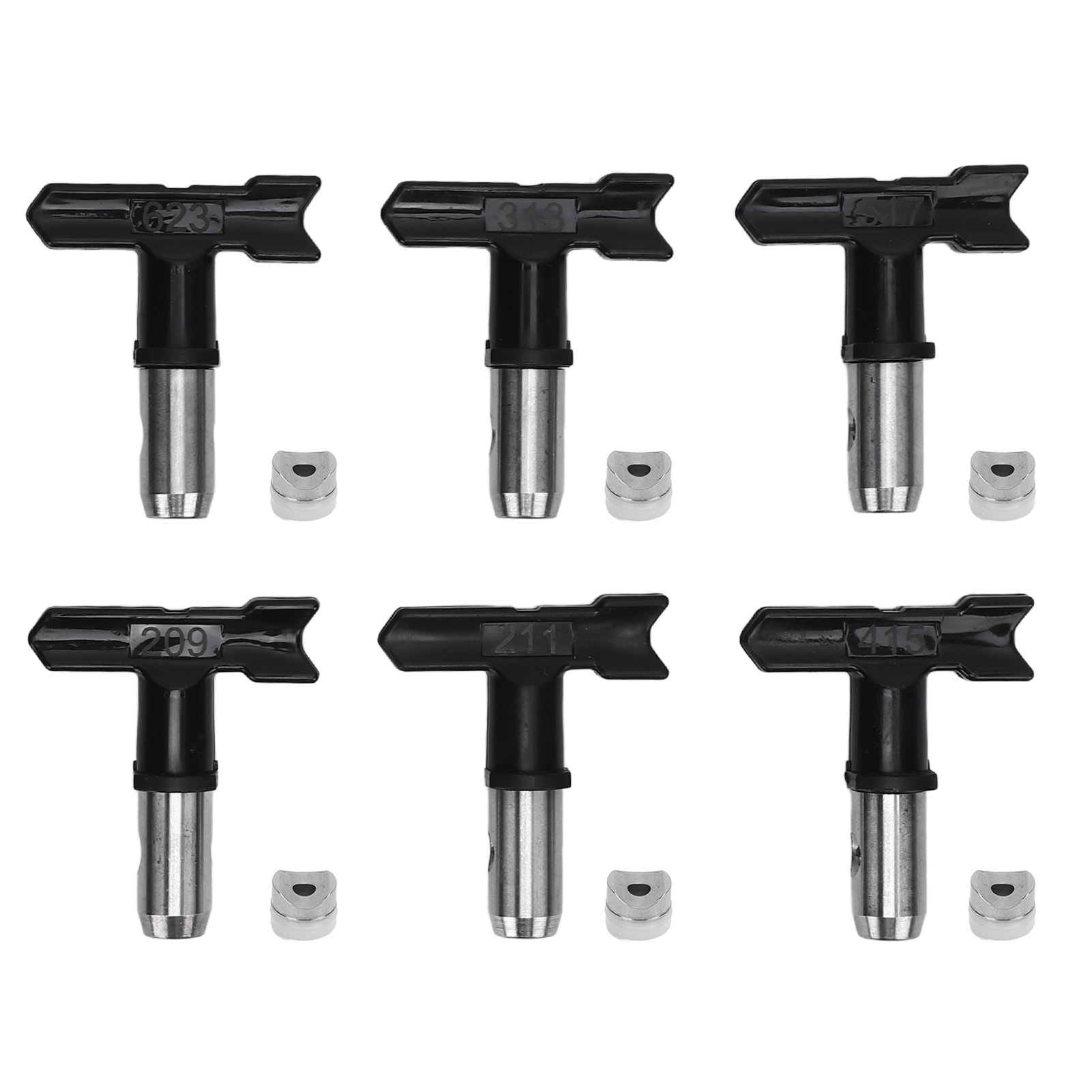Airless-sprühdüsenset, 209 211 313 415 517 623, Düsenaufsätze Für Lackiermaschinen, Heimdekoration, Industrielle Oberflächenbearbeitung.