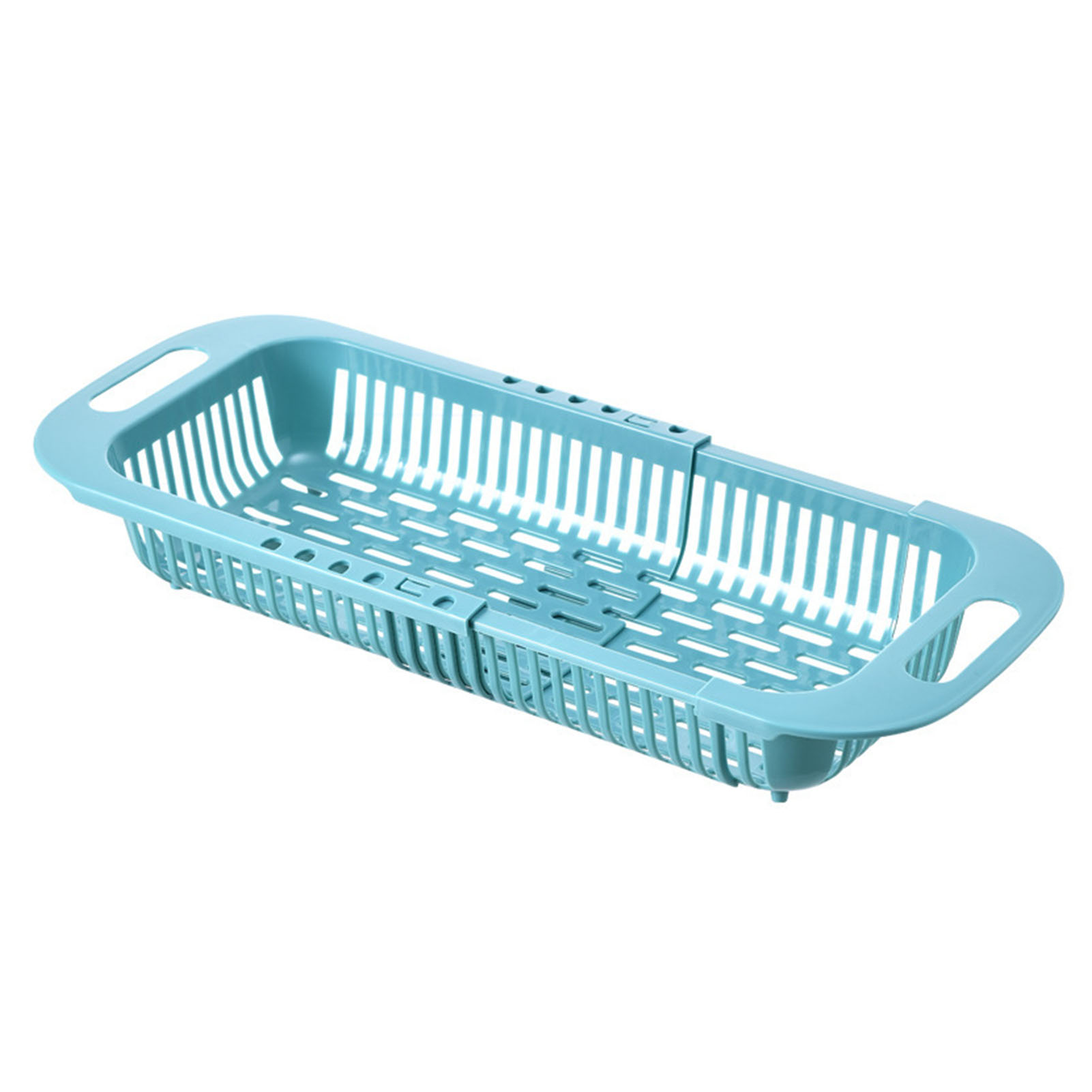 Vielseitiger, Teleskopierbarer Abtropfkorb, Dickwandig, Großes Fassungsvermögen, Platzsparend, Für Obst Und Gemüse, Für Die Heimische Küche, Blau.