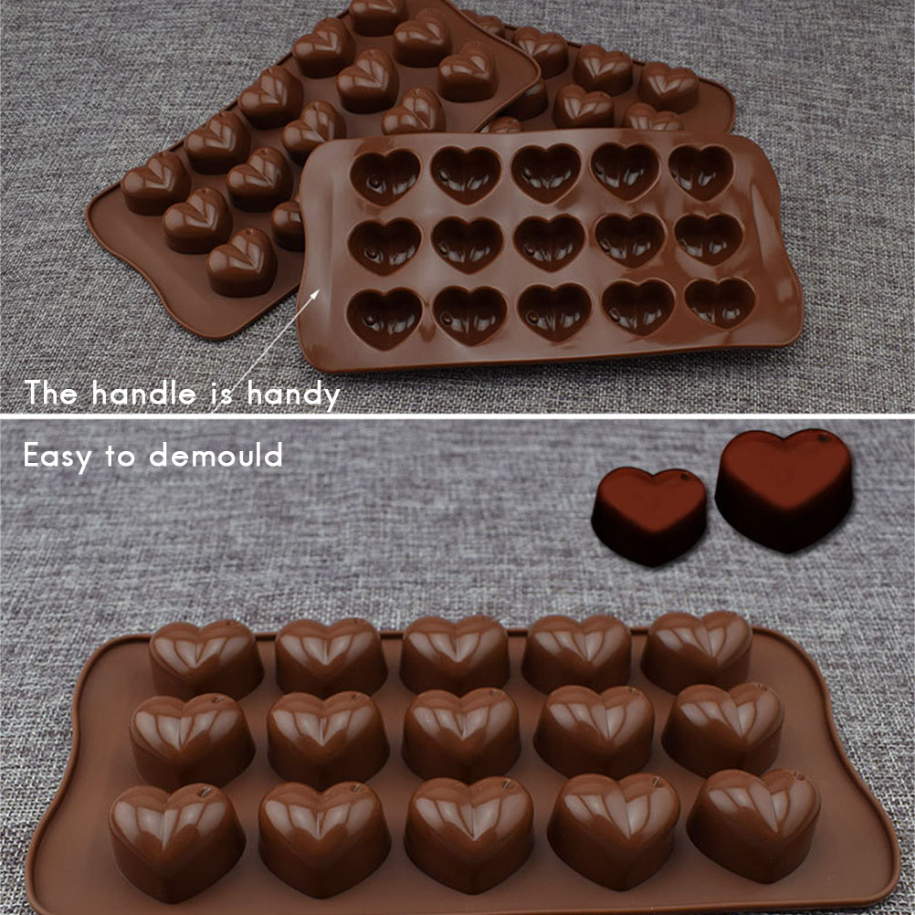 15 Solts Silikon-herzform Für Schokolade, Bonbons, Kekse Und Kuchen