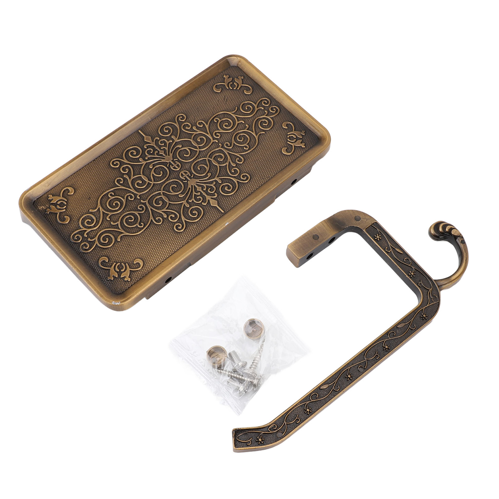 Toilettenpapierhalter Mit Ablage Aus Aluminiumlegierung, Vintage-retro-wand-toilettenpapierrollenspender Fürs Badezimmer.