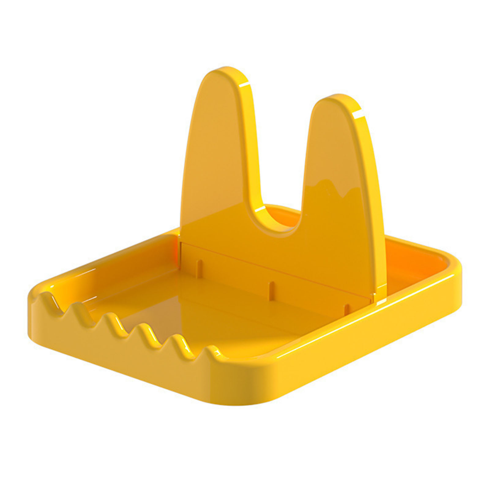 Faltbarer Topfdeckelhalter, Löffelhalter Aus Kunststoff, Küchenorganizer Für Gabel, Pfannenwender, Topfdeckelhalter, Gelbes Geschirr.