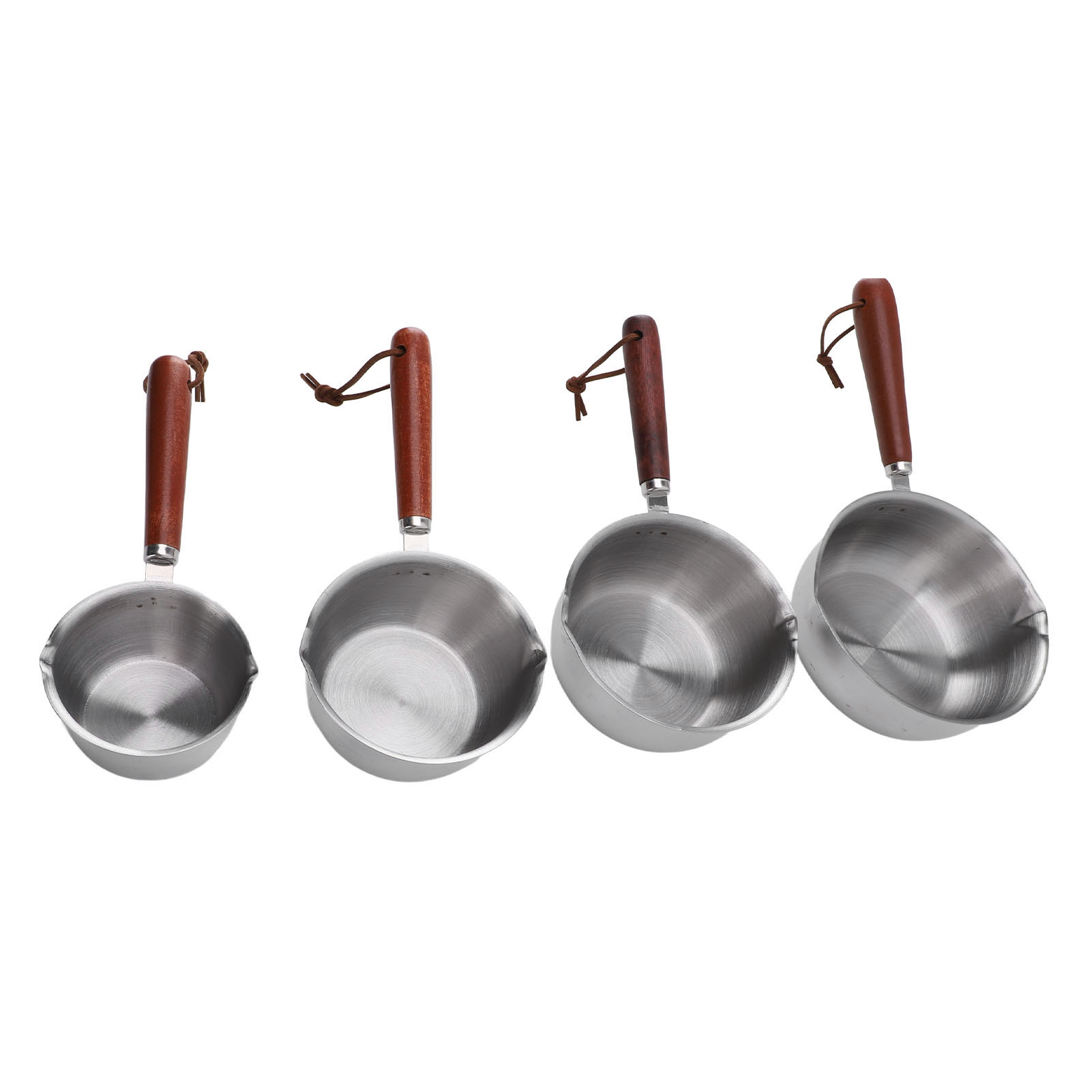 Kleiner Topf Für Öl, Professioneller Edelstahl-saucentopf Mit Holzgriff, Für Die Küche, 4-teilig.