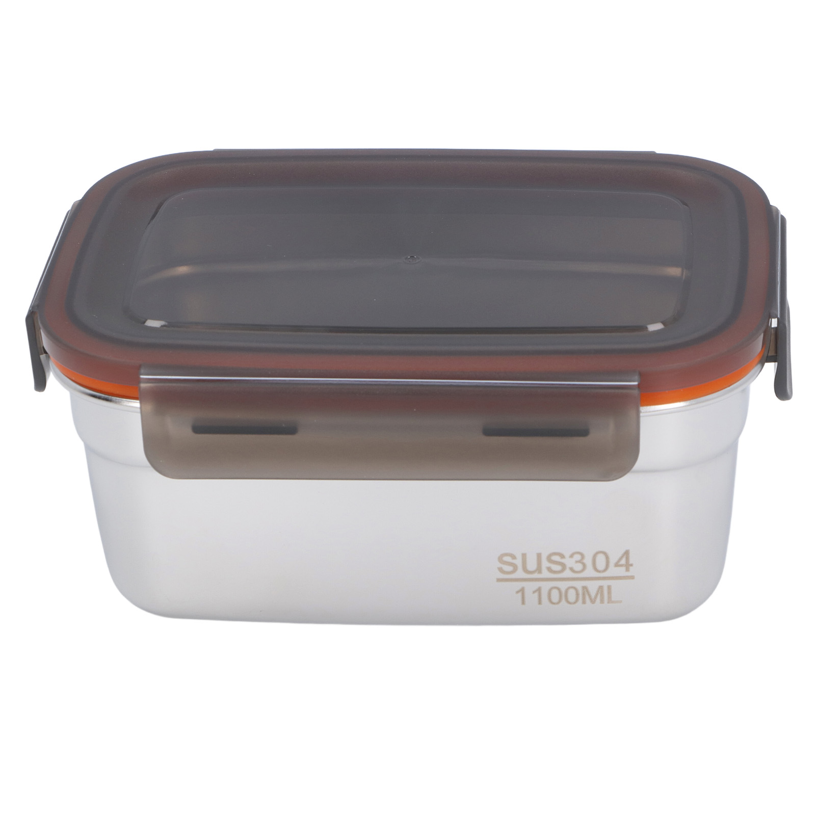 Lebensmittelaufbewahrungsbehälter Aus Edelstahl, Rechteckige, Auslaufsichere Box, Sicher Und Umweltfreundlich, Vielseitig, Für Zuhause Und Unterwegs, 1100 Ml, 18,5 X 10 X 8,5 Cm / 7,3 X 3,9 X 3,3 Zoll