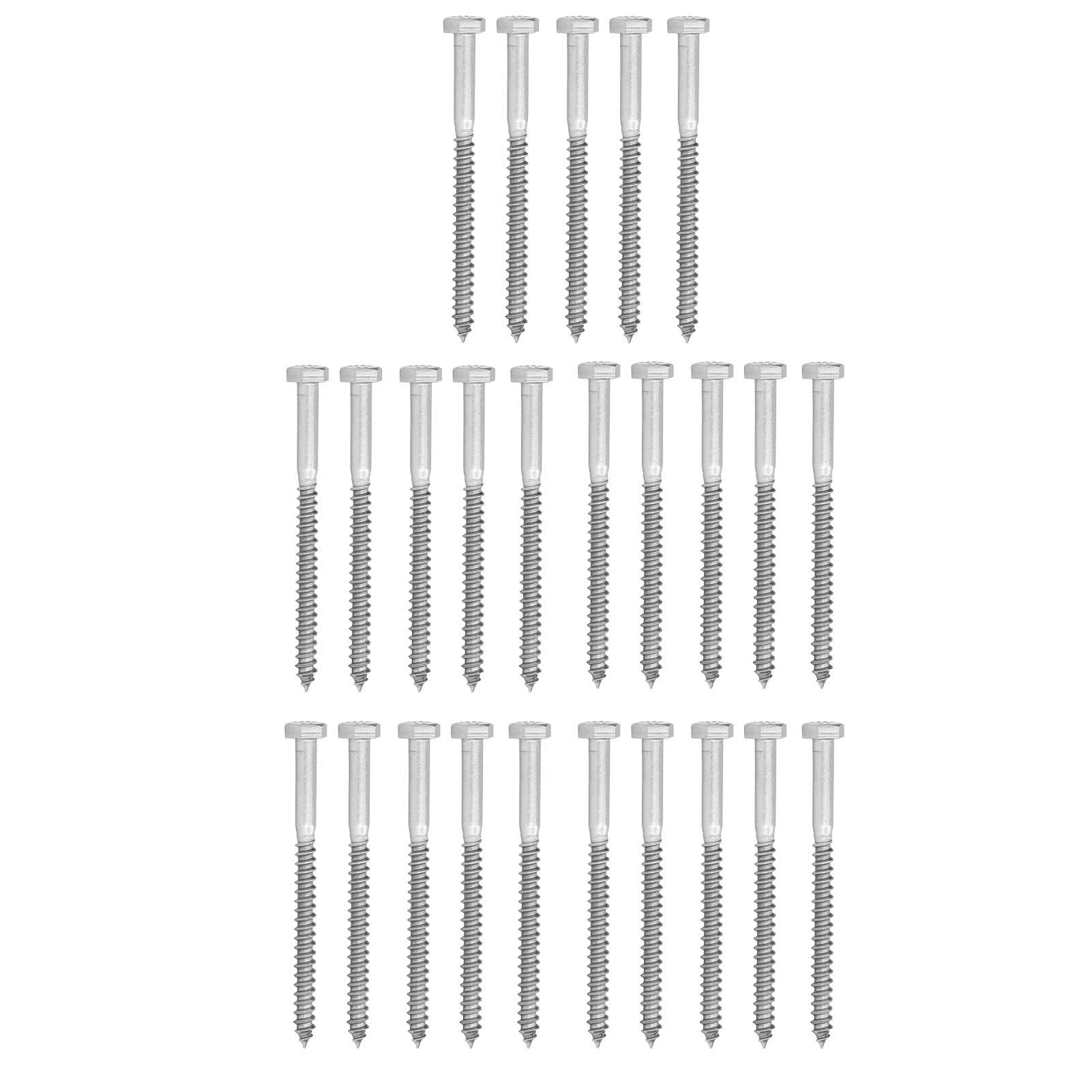Halbgewindeschrauben Aus Edelstahl 304, Sechskant-holzschrauben, Selbstschneidende Schraubendreherschrauben M6x80mm.