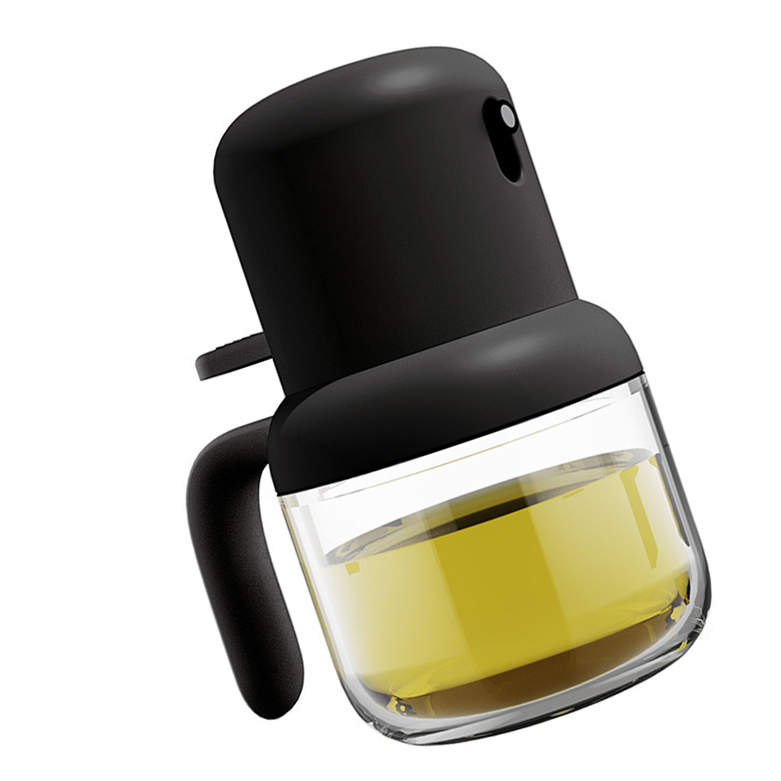 180 Ml Ölsprühflasche, Ergonomischer Griff, Luftdichter Verschluss, Kunststoffglas, Staubdicht, Olivenölsprüher Für Die Heimische Küche, Schwarz.