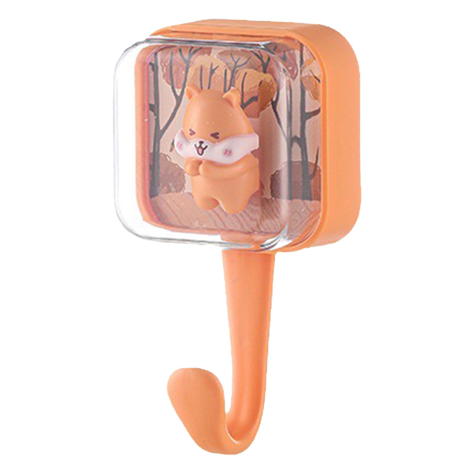 Niedliche, Selbstklebende Tierhaken, Multifunktional, Als Wanddekoration Im Cartoon-stil Für Hüte, Taschen Und Schlüssel.