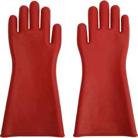Paar Elektrisch Isolierende Handschuhe Aus Naturkautschuk, Schutz Vor Elektrizität, 10000v Hochspannungsisolierung Für Elektriker