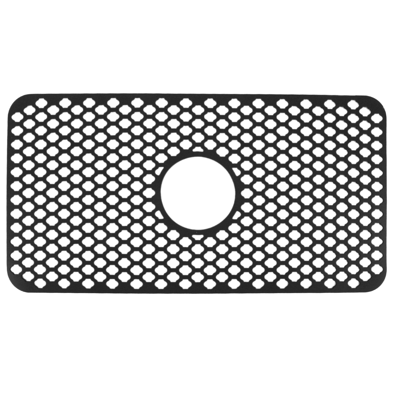 Isolierte, Hohle Küchenspülenmatte, Rutschfest, Multifunktional, Großer Silikonschutz, Schwarz.
