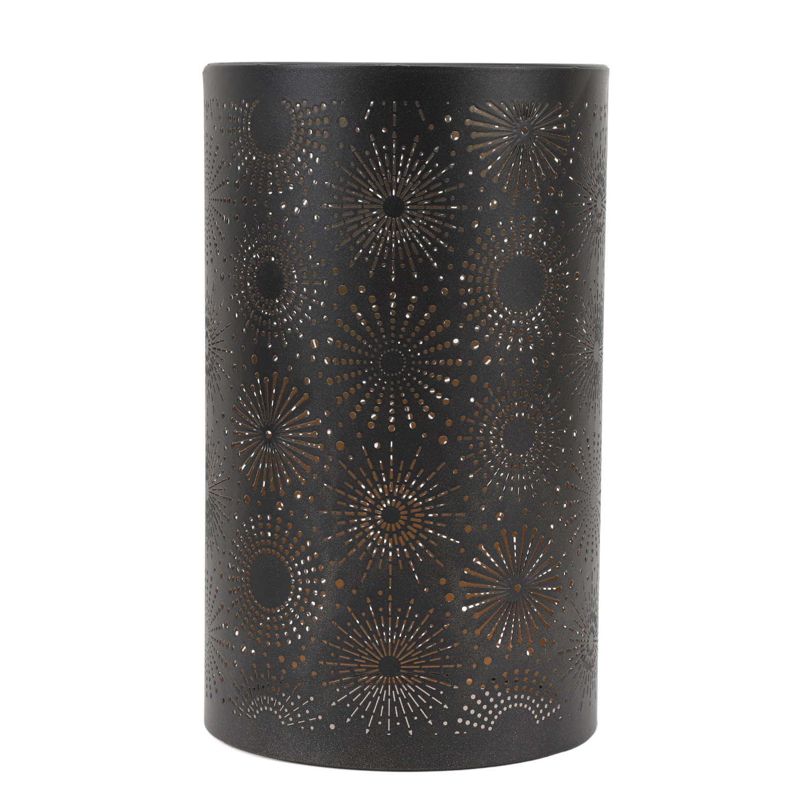Moderner Und Eleganter Hohler Lampenschirm, Handgefertigte Metallskulptur Aus Eisen, Geradliniges Rundes Muster, Skulpturierter Lampenschirm Für E27 E26 Tischfassung.