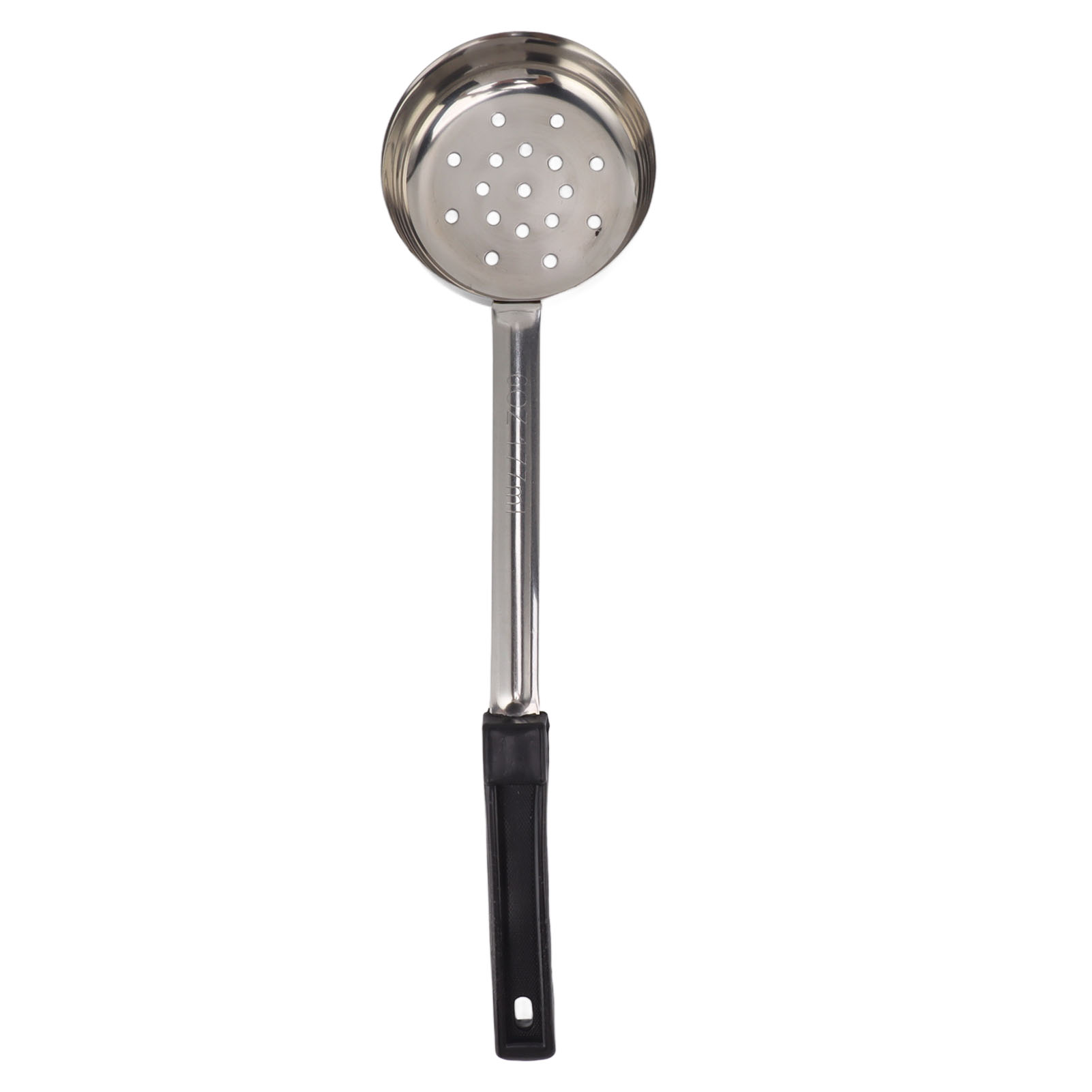 Mehrzweck-pizzasaucenlöffel Aus Lebensmittelechtem Edelstahl, Dosierlöffel Zum Bestreichen Von Speisen, Schwarz, 6 Oz (mit Abflusslöchern).