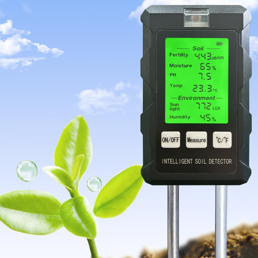 6-in-1 Multifunktions-bodentester: Fruchtbarkeit, Ph-wert, Temperatur, Luftfeuchtigkeit, Sonnenlicht – Praktischer Bodenanalysator, Vielseitiges Gartenwerkzeug Für Den Anbau Von Topfpflanzen Und Blume