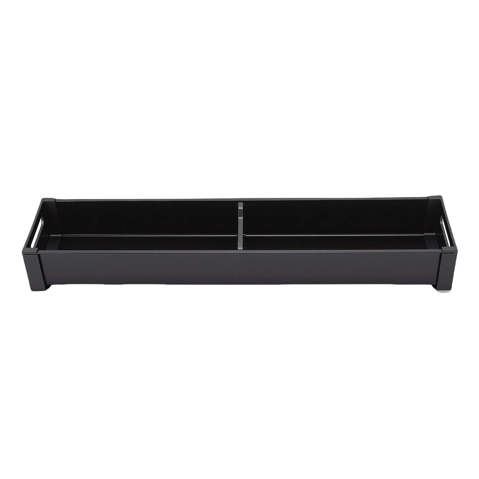 Aluminium-besteckschubladen-organizer, Verstellbare Küchenutensilienablage, Besteck- Und Löffel-/gabelhalter, Schwarz, 10 X 4,6 Cm / 3,9 X 18,1 Zoll.