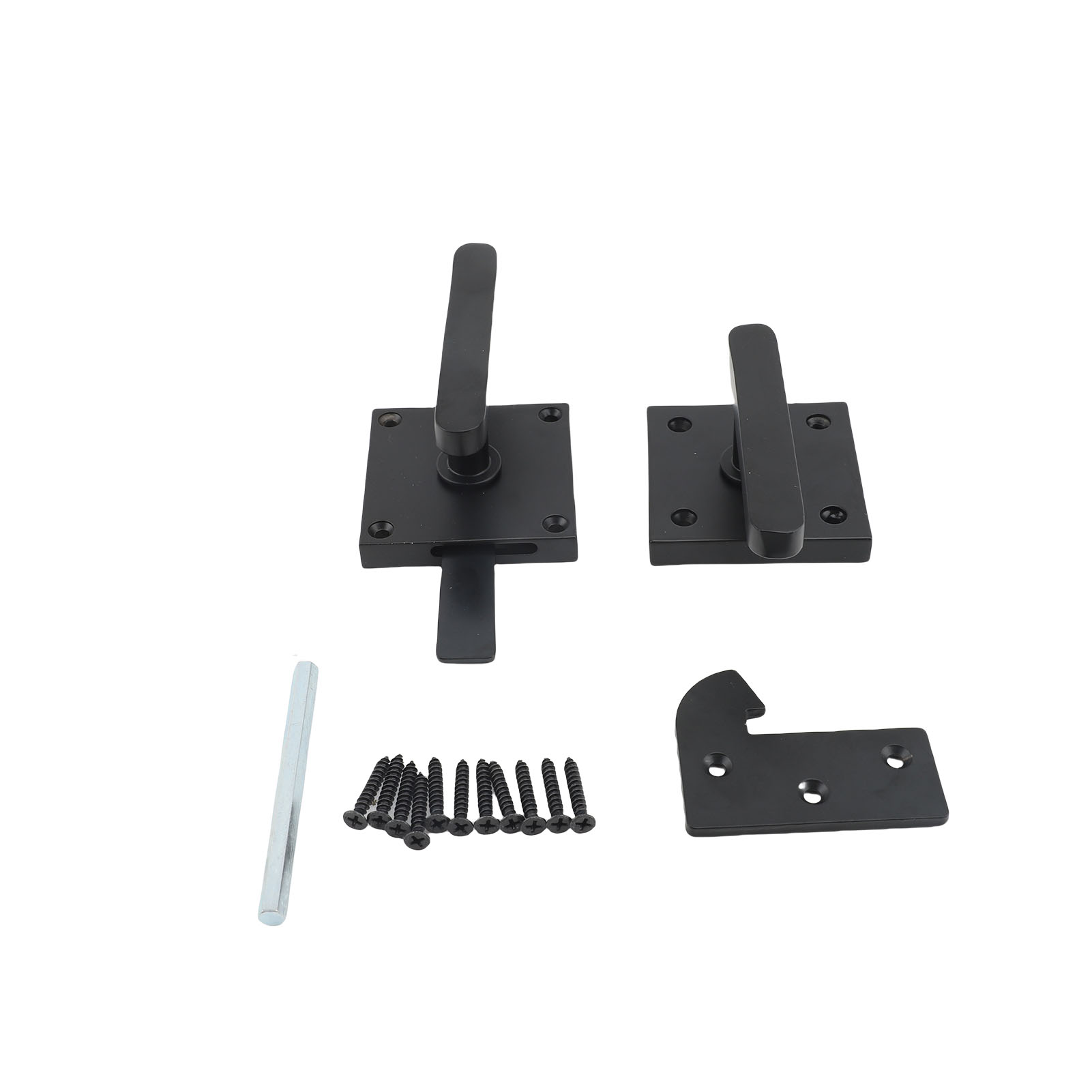 Doppelseitiger, Robuster Türriegel Für Den Außenbereich, Abschließbar, Für Garten- Und Holzzäune, Schwarze Aluminium-schuppentür Mit Griff.