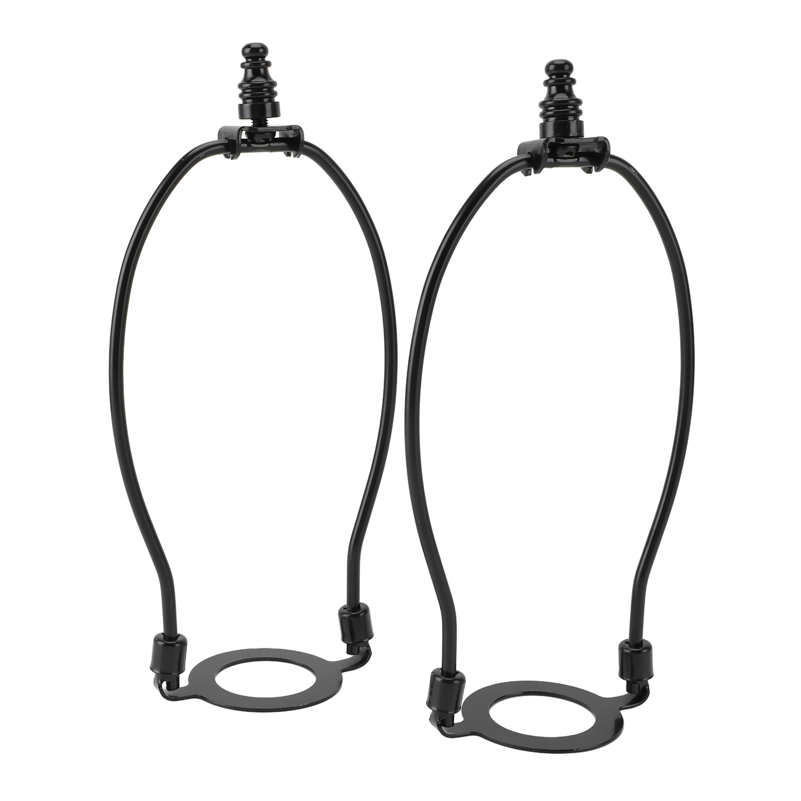 Verstellbares Lampenschirm-halterungsset, 2-teilig, Mit E26-lampenfassung, Metalllampenschirm Für Tisch- Und Stehlampen, Schwarz.