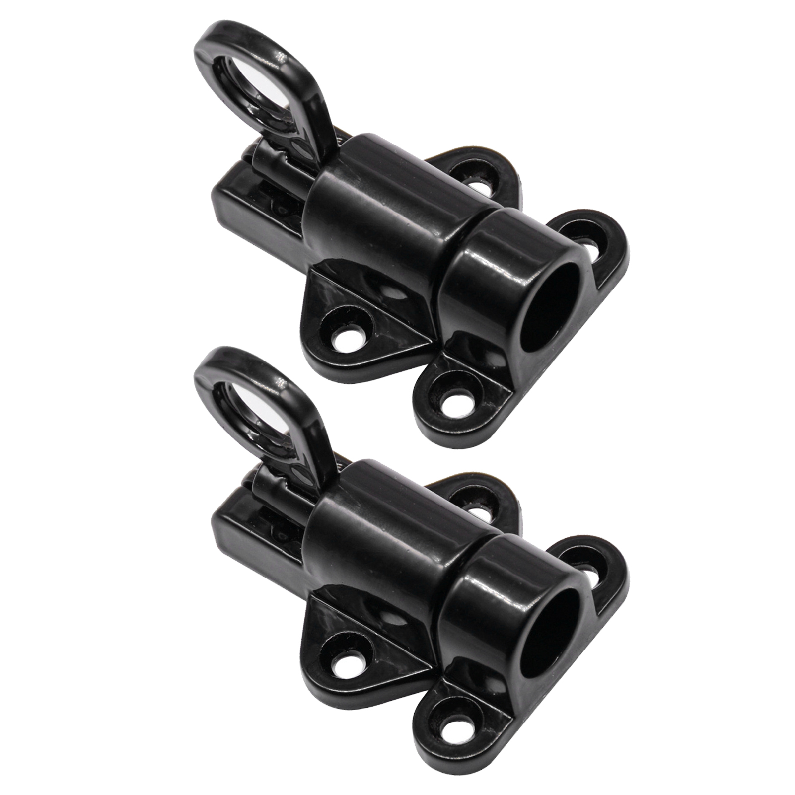 Verriegelungsbolzen Aus Aluminiumlegierung Mit Zugring, 2 Stück, Federbelastet, Für Automatische Türen Und Fenster, Verriegelungsbolzen Mit Schwarzer Schraube.