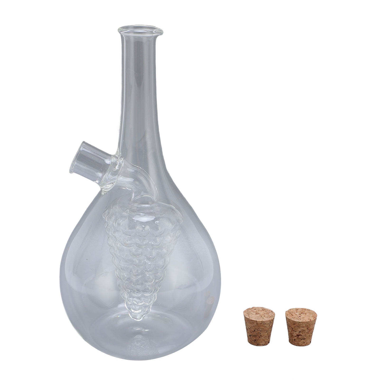 2-in-1 Öl- Und Essigspenderflasche, Klarglas, Olivenöl-karaffe Für Die Küche Mit Hitzebeständigen Korken C.