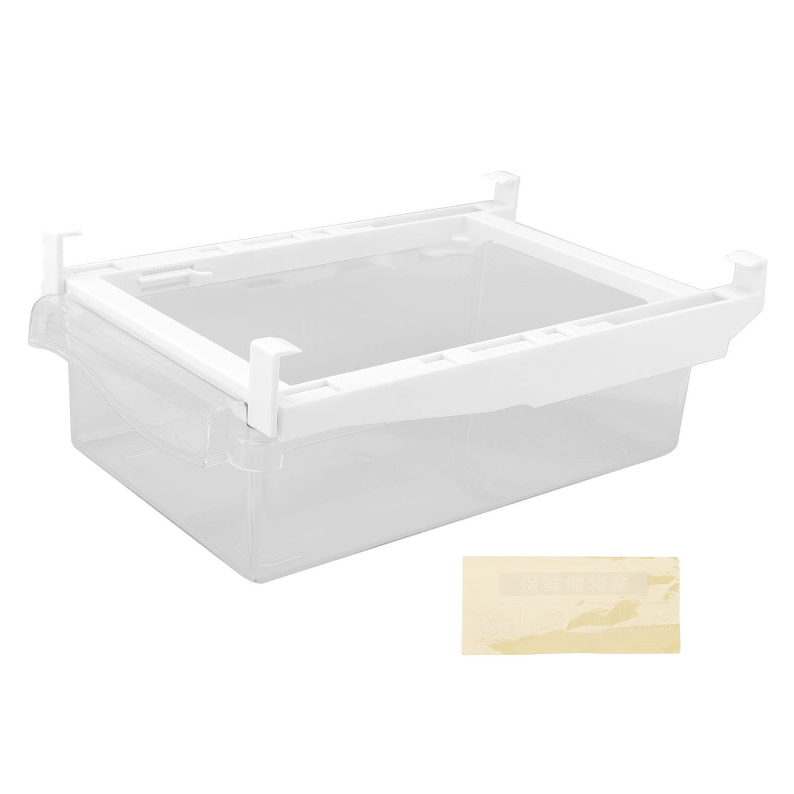 Kühlschrank-aufbewahrungsbehälter, Verlängerter Griff, Bpa-freier Federhebel, 1 Hängeablage, Kühlschrank-lebensmittelschublade, Obst- Und Gemüsefach.