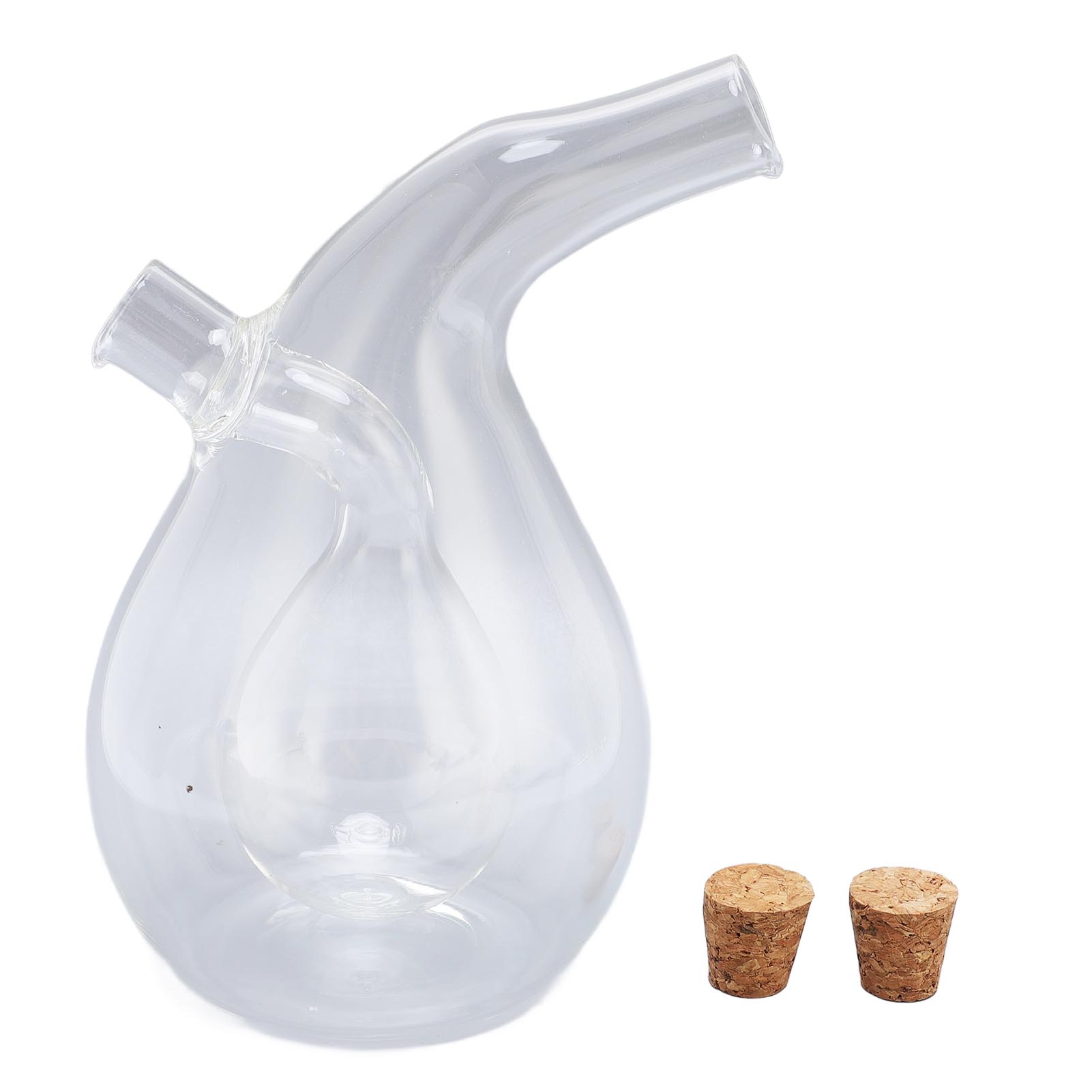 2-in-1 Öl- Und Essigspenderflasche, Olivenöl-karaffe Mit Korken, Klarglas.