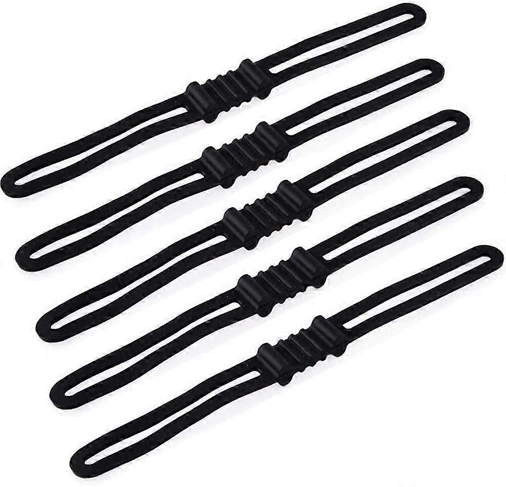Silikon-fahrradband, Elastische Fahrradbinde, Elastische Binde, Taschenlampenbinde, Lenkerhalterung, Handyhalterung, Handytaschenlampenhalterung, 5 Stück