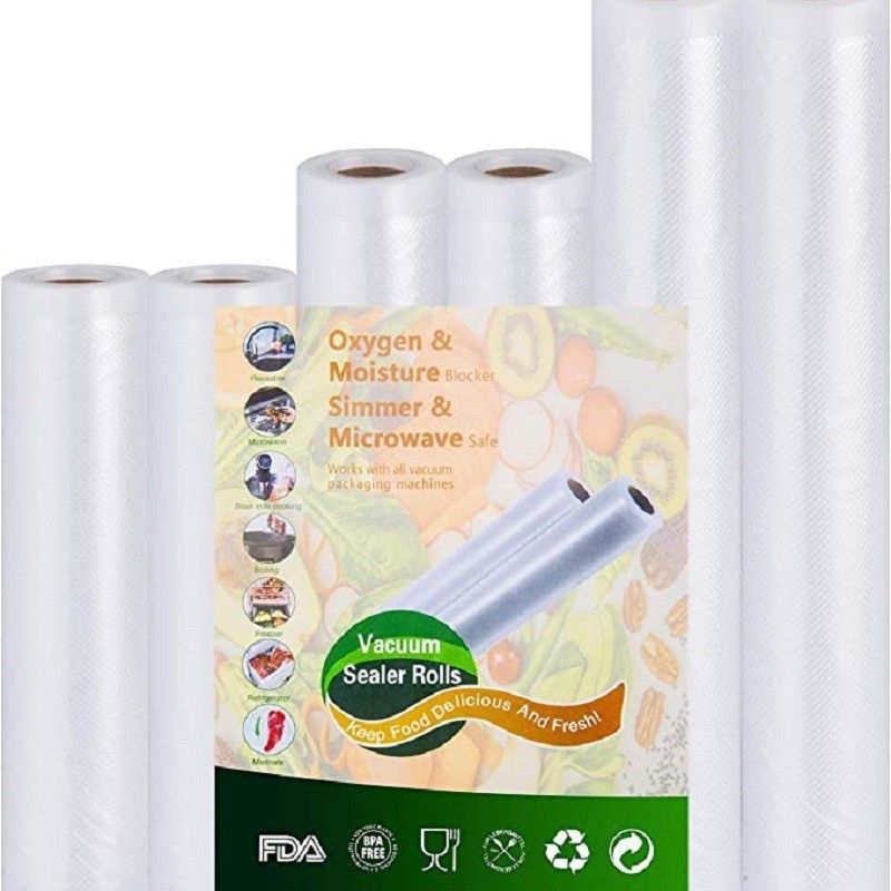 Vakuumierrollen Für Lebensmittel, 6er-pack Vakuumierbeutel, Geeignet Für Alle Vakuumiergeräte, 28 X 300 Cm, 20 X 300 Cm, 15 X 300 Cm