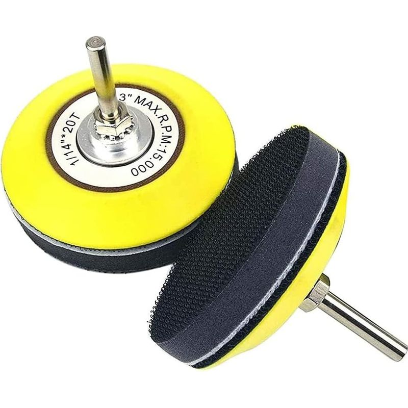 2 Stück 75-mm-schleifscheiben/polierscheiben Mit 1/4-zoll-dorn, Klettverschluss, Selbstklebende Schleifscheiben Für Bohrmaschine Und Winkelschleifer