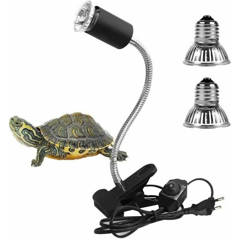 2 Uva- Und Uvb-lampen 25w Und 50w, Petilil-lampe, Schildkröten-wärmelampe Mit Langem Sockel, 360°-drehung Für Petilils Und Amphibien [energieklasse A+]