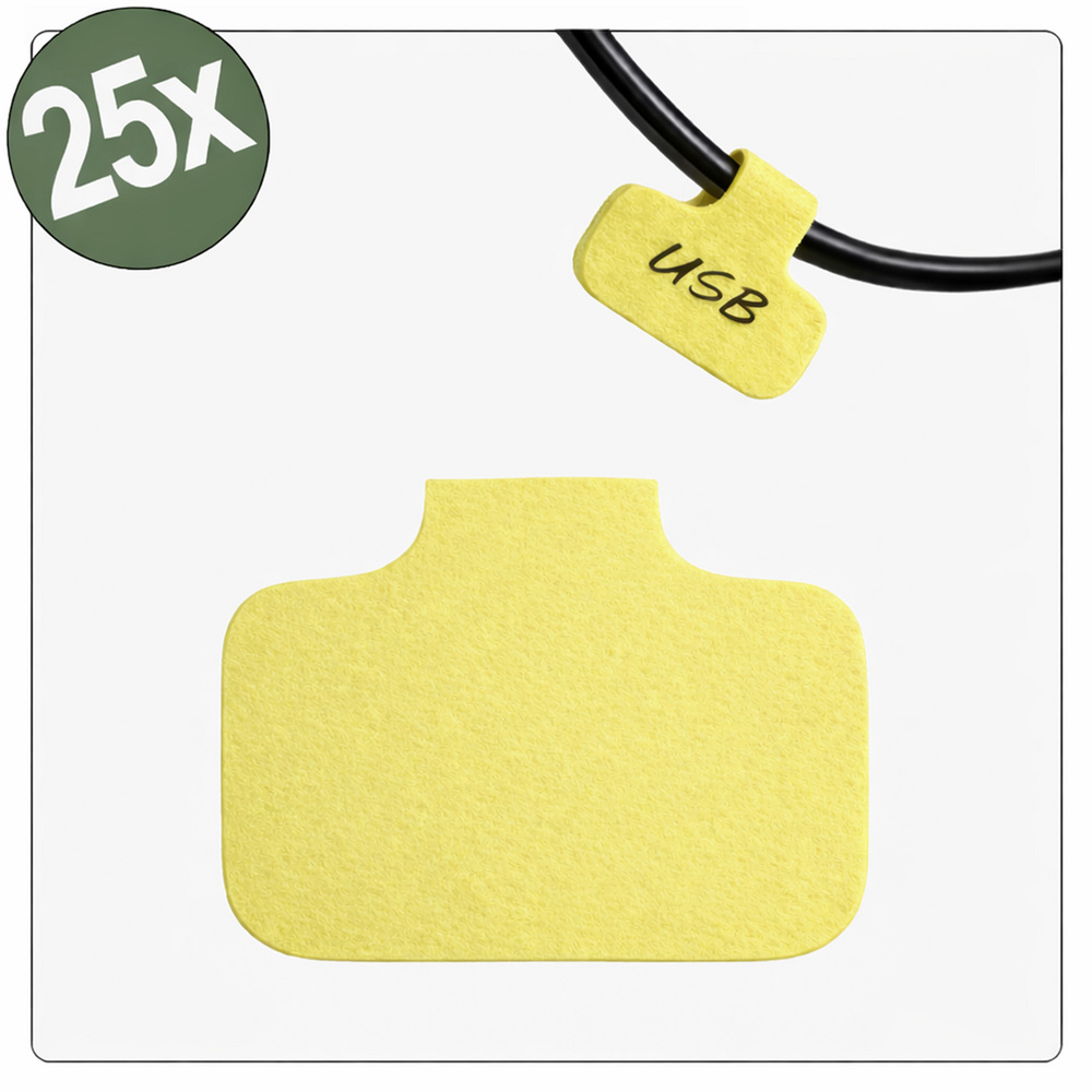Quadrios 26ca786 26ca786 Kabel-etikett 40 X 20 Mm Farbe Beschriftungsfeld: Gelb Anzahl Etiketten: 2