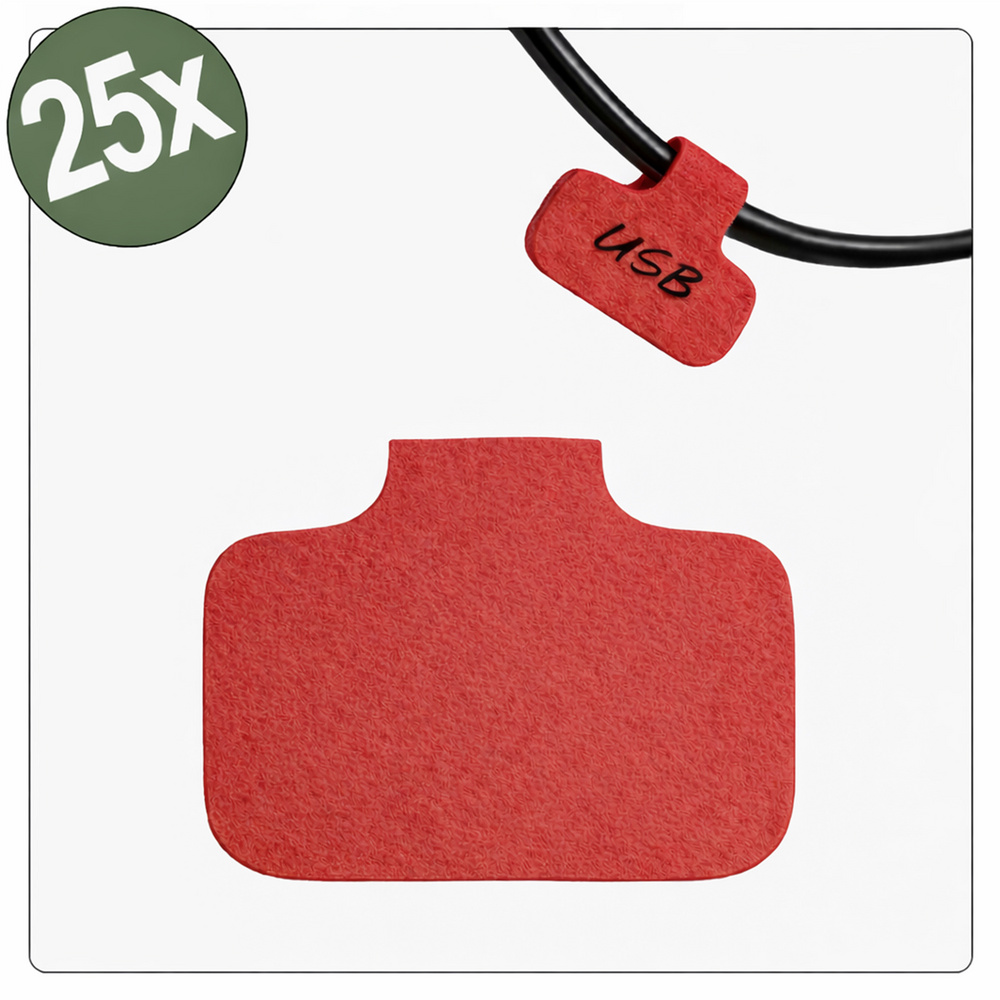 Quadrios 26ca788 26ca788 Kabel-etikett 40 X 20 Mm Farbe Beschriftungsfeld: Rot Anzahl Etiketten: 25
