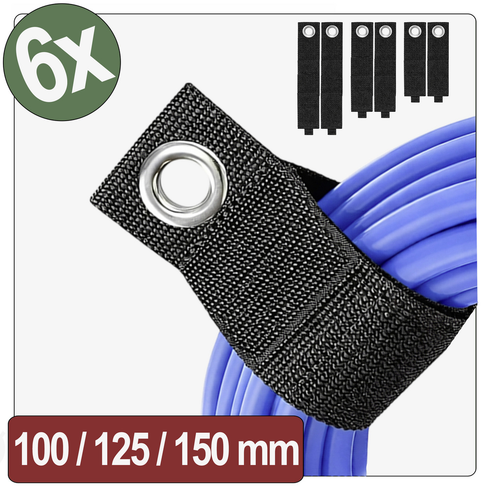 Quadrios 26ca806 Klett-gurt (l X B) 320, 420, 470 Mm, Mm, Mm X 50 Mm Schwarz 6 St.