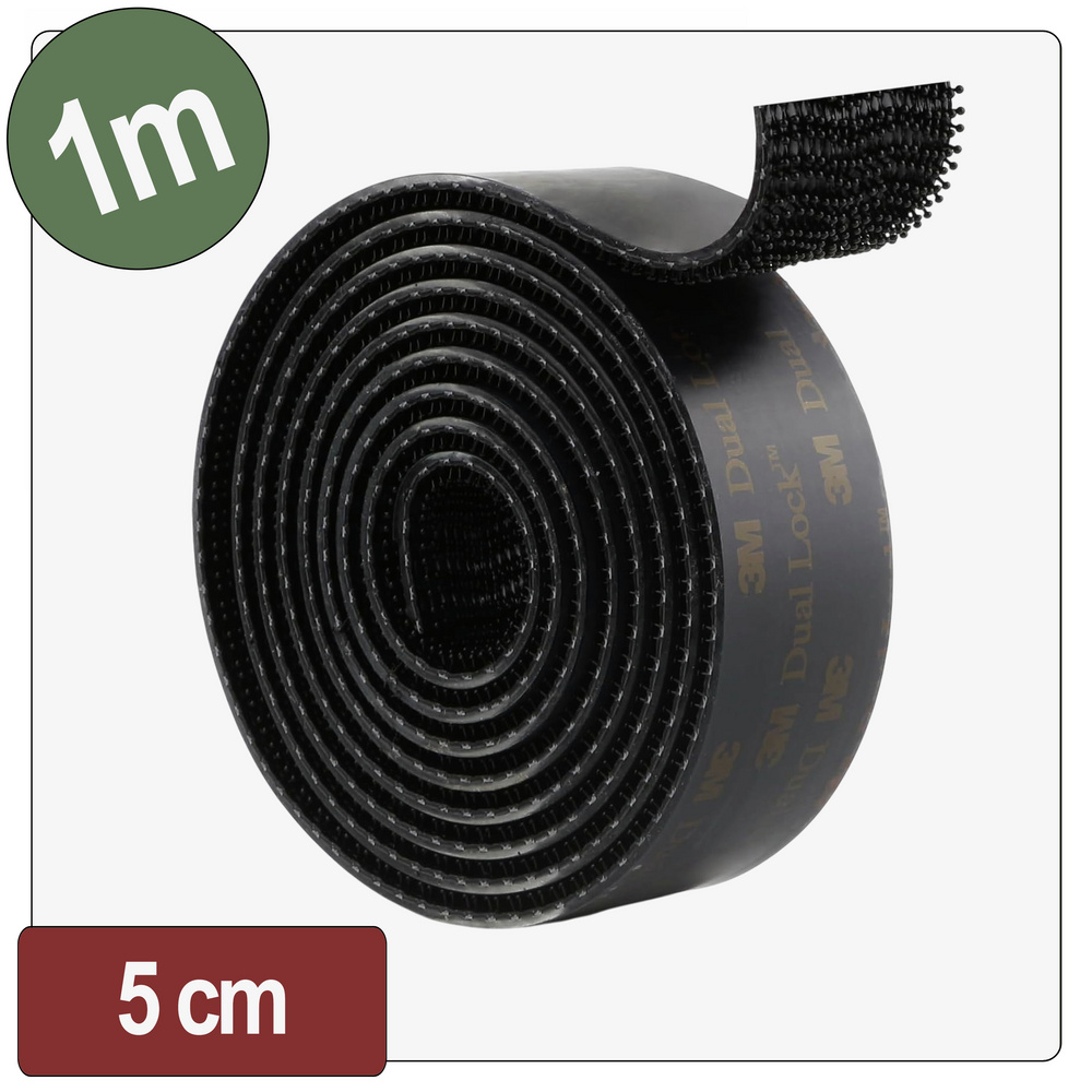Quadrios 26ca809 Klettband Pilzkopf (l X B) 1 M X 50 Mm Schwarz 1 M
