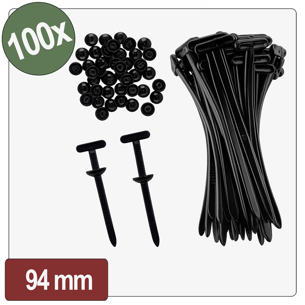 Quadrios 26ca807 Befestigungsclip 26ca807 Schwarz 100 St.