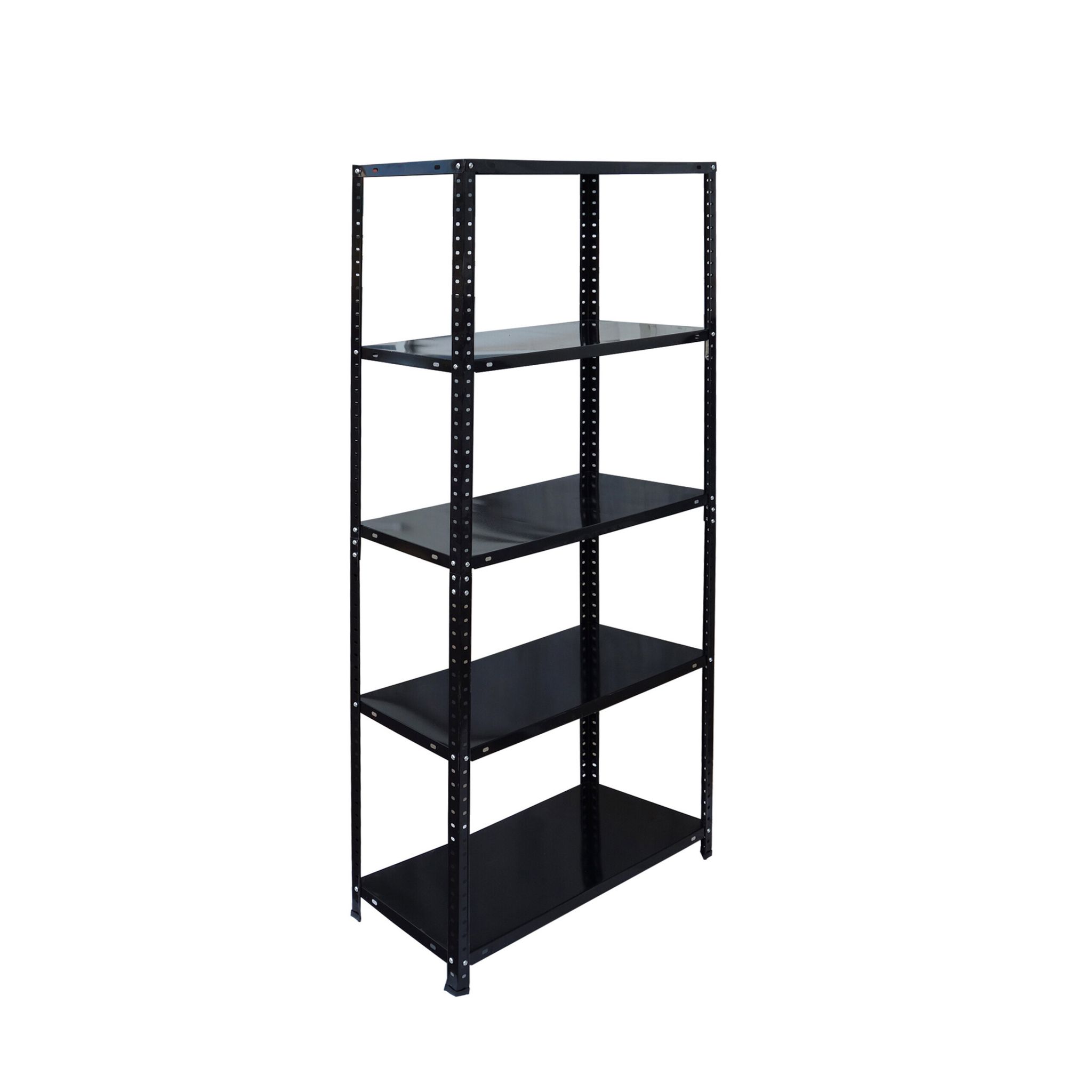 2 X Lagerregal, Stahl, Hbt: 150x75x30 Cm, 200 Kg, 5 Ebenen, Keller, Garage & Werkstatt, Schwerlastregal, Schwarz