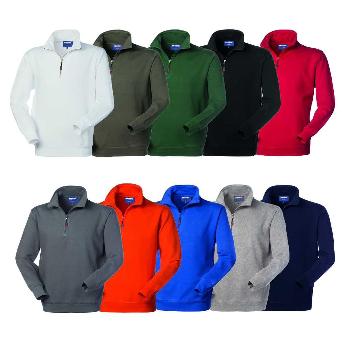 Rossini Perth Arbeits-sweatshirt Mit Halbem Reißverschluss - M - Grau