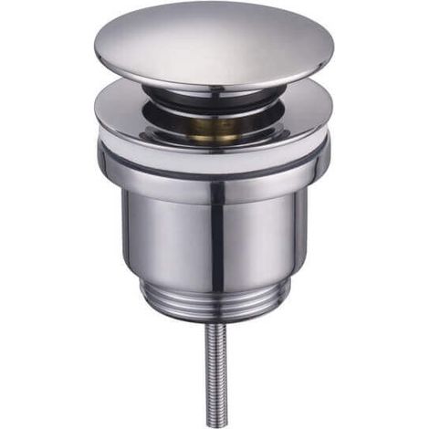 Rue Du Bain – Universeller Klick-klack-waschtischablauf – Verchromtes Messing – Klick-klack-ventil – Gewindeanschluss Ø 33/42 – Länge 11,5 Cm