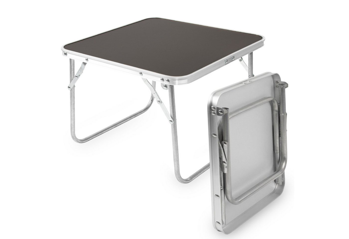 Mini Alu Campingtisch Schwarz Klappbar - 40 X 40 Cm - Outdoor Klapptisch Klein Belastbarkeit Bis 15 Kg