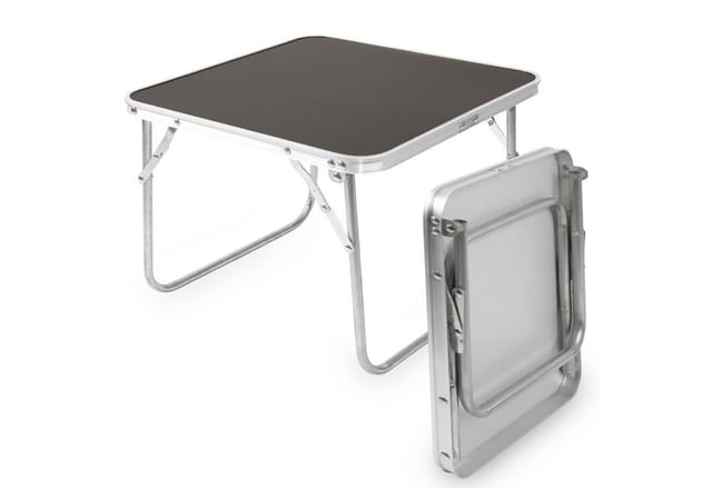 Mini Alu Campingtisch Schwarz Klappbar - 40 X 40 Cm - Outdoor Klapptisch Klein Belastbarkeit Bis 15 Kg