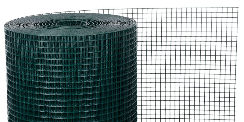 Geflecht Garden Pvc 500/19x19/1,45 Mm, Grün, Ral 6005, Viereckig, Garten, Tierzucht, Pack. 5 M