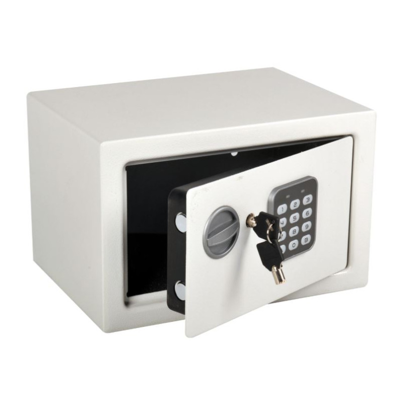Elektronischer Tresor 9 L Codeöffnung Und 2 Notfallschlüssel Außenmaße 28 X 18 Cm