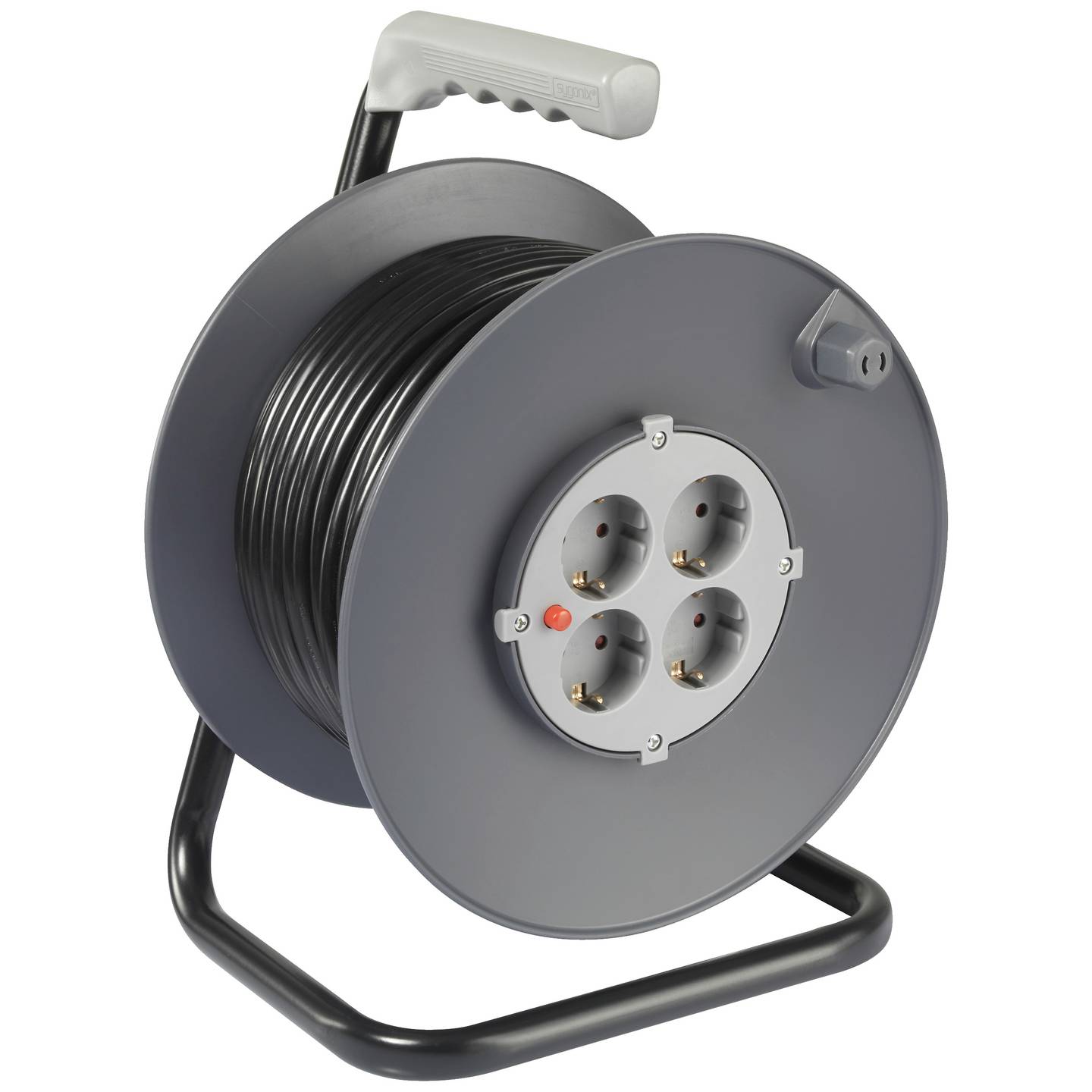 [neuwertig] B-ware Sygonix Kabeltrommel 25m 4 Steckdosen Innenbereich 230v 3200w Grau