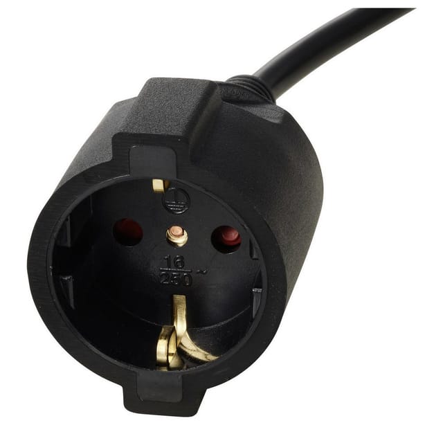 Sygonix Sy-7279266 Strom Verlängerungskabel 16 A Schwarz 2.50 M H05vv-f 3g 1,5 Mm² Spiralkabel