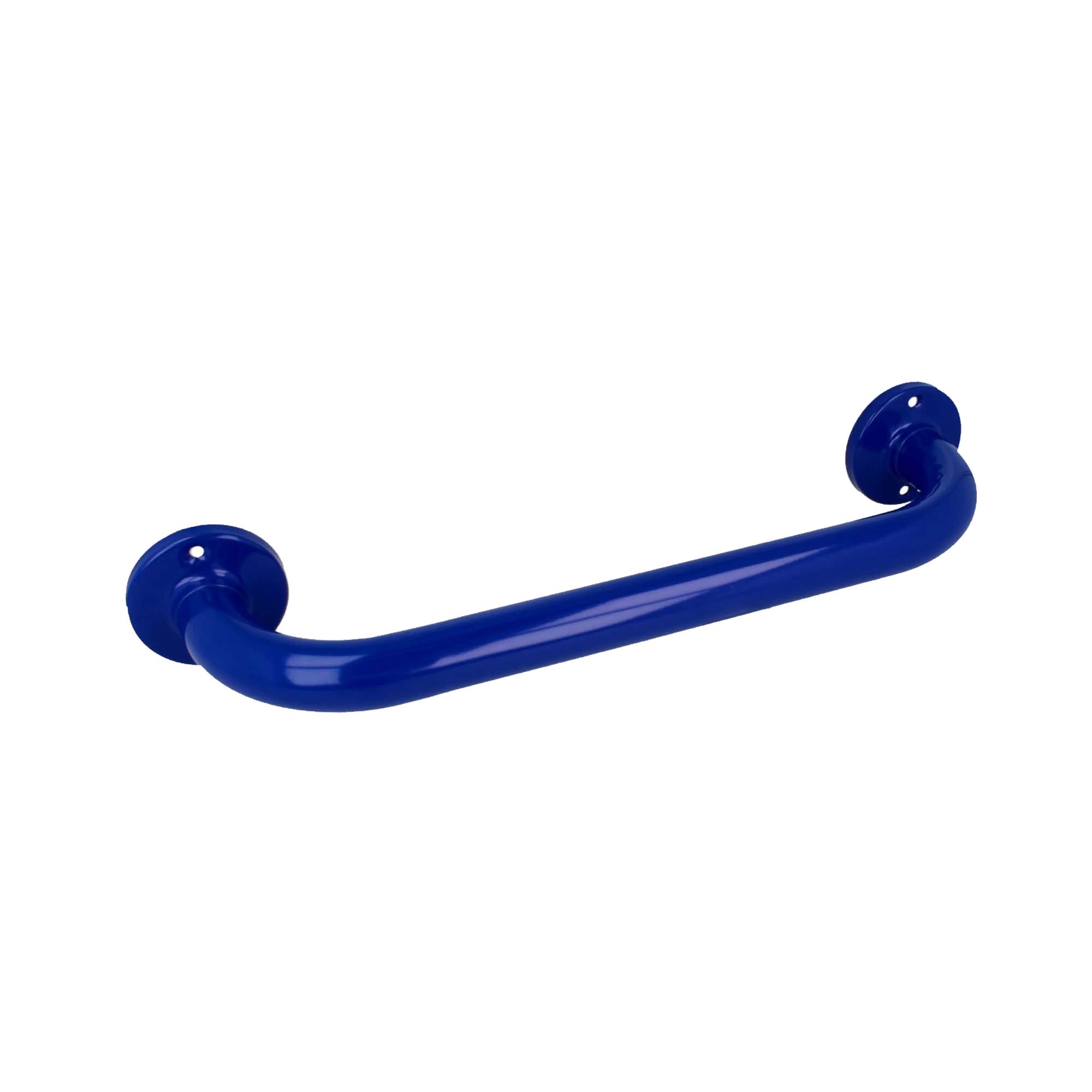 Tecuro Badetuchhalter 1000 Mm - Messing Blau (ral 5002) - Ø 25 Mm Rohr Mit Runden Rosetten