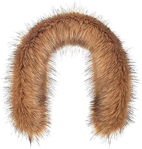 Bordure En Fausse Fourrure Pour Capuche De Remplacement – Aspect Fourrure Véritable – Boutons Inclus – 80 Cm, Beige Renard