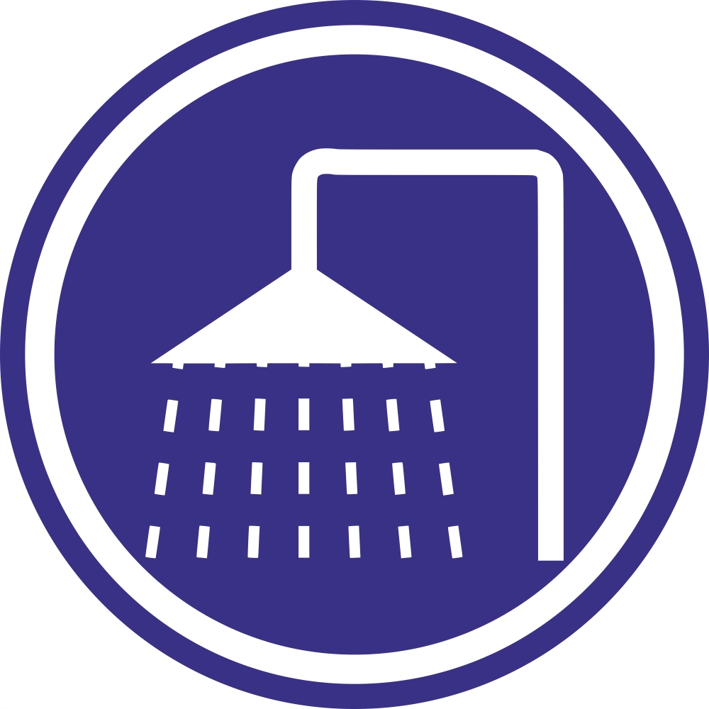 Informationsaufkleber – Dusche 10 Cm