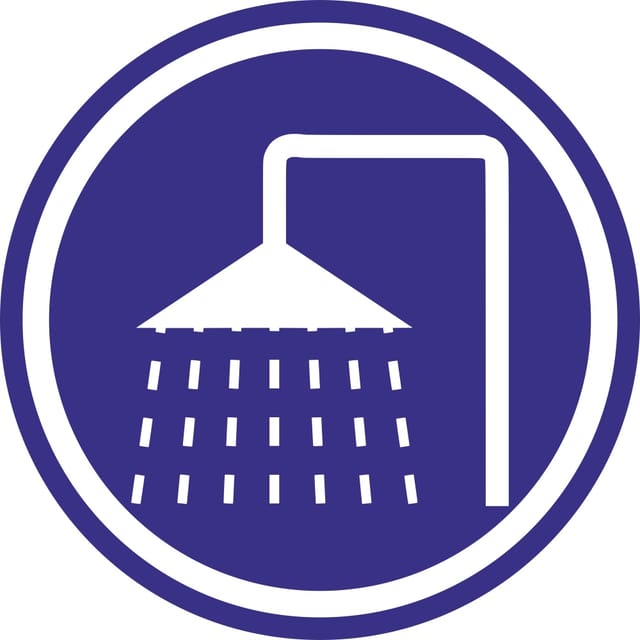 Informationsaufkleber – Dusche 10 Cm