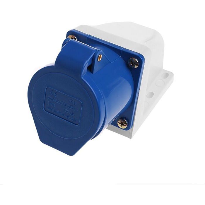 Industrielle Steckdose, 32 Ampere, Dreipolig, 220–250 V, Schutzart Ip44 (wasserdicht), 2p+e 32a, 1 Stück