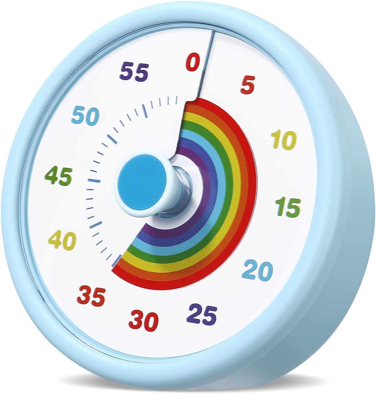 Minuteur Visuel Pour Enfants, Compte À Rebours De 60 Minutes Avec Grand Écran, Minuteur Brosse À Dents Pour Enfants, Outil De Gestion Du Temps Silencieux Et Coloré (bleu) Pour La Cuisine Et La Salle D