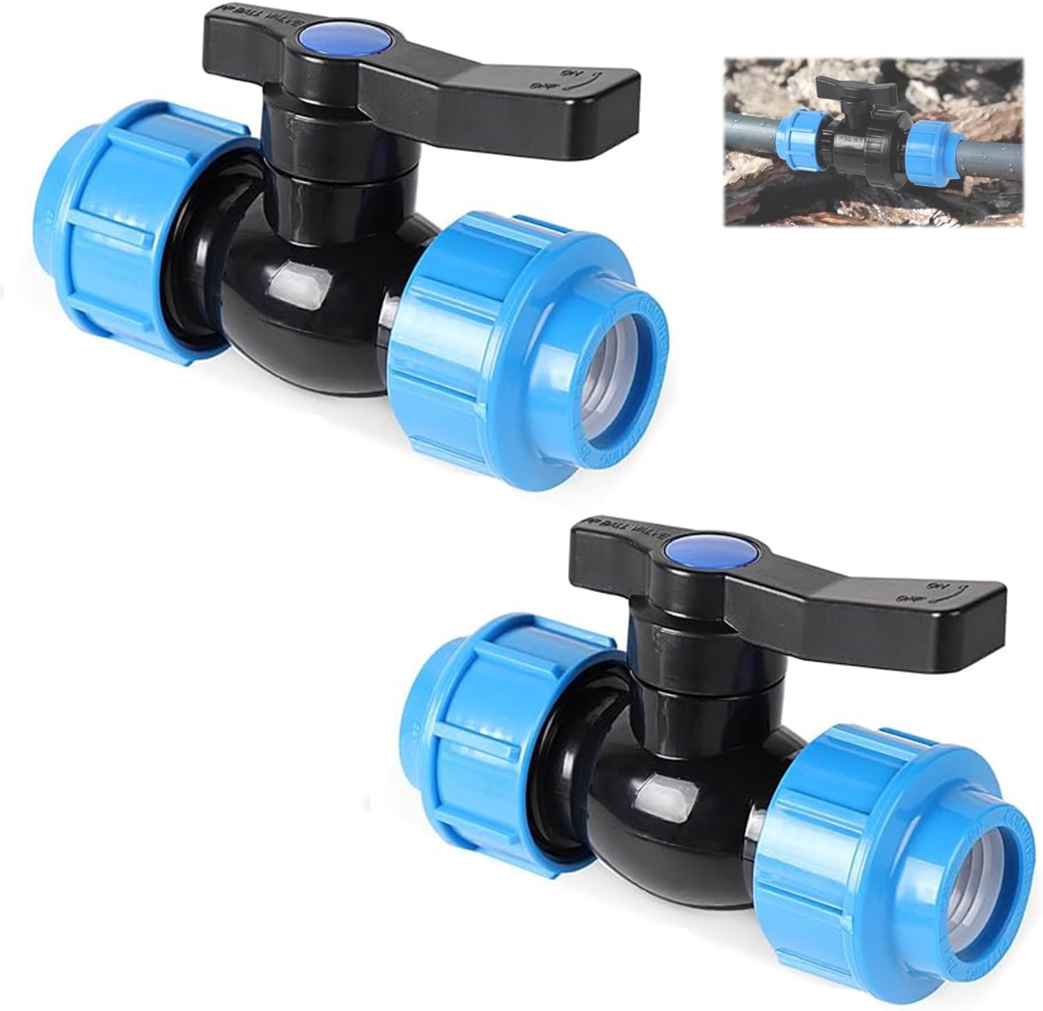Raccord Pour Tuyau Pe 25 Mm, Vanne À Bille Pp 2 Voies, Raccord À Visser Pour Tuyau Pe, Raccord À Bride En Plastique Avec Raccord À Visser, Vanne À Bille Pour Tuyau, Raccord De Pose De Tuyau, Vanne D'A